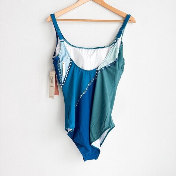 Gottex Women's Standard Modern Shades Square Neck One Piece 18 - Picture 7 of 7